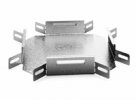 Ostec УСХ-400х50-1,0-СЦ Угловой соединитель крестообразный к лотку 400х50