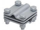 Ostec МС-014-ГЦ Соединитель 65х65 пруток-пруток с разделительной пластиной, гор. цинк