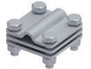 Ostec МС-017-ГЦ Соединитель 55х55 пруток-полоса с разделительной пластиной, гор. цинк