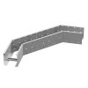 Ostec ПЛЛКР90-400х160-2,0-СЦ Поворот 90 град. для лестничного лотка ЛКР 400х160