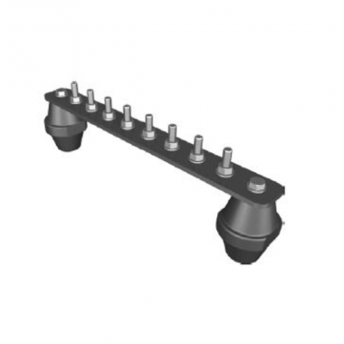 Фотография товара 'Ostec МШ-924-Н304 Шина уравнивания потенциалов 40х5, 10 подключений М8, нерж. AISI 304'