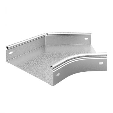 Фотография товара 'Ostec УПТП45-300х50-0,7-R100-СЦ Угол плоский плавный 45 град. к лотку 300х50'