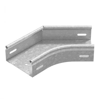 Фотография товара 'Ostec УПТРП45-100х100-1,5-R100-СЦ Угол плоский плавный универсальный 45 град. к лотку 100х100'