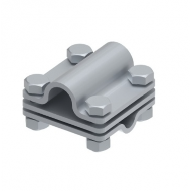 Фотография товара 'Ostec МС-114-ГЦ Соединитель крестообразный 55х55 стержень/пруток/полоса 4 болта D-20'