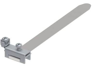 Фотография товара 'Ostec МА-943-Н304 Заземляющая скоба на ленте на трубу Д16-180'