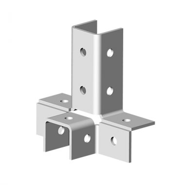 Фотография товара 'Ostec УС-4х3D-4,0-ЭЦ Угловой соединитель 4 профилей 3D, толщ. 4,0 мм'