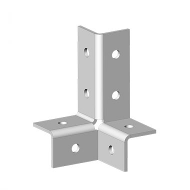 Фотография товара 'Ostec УС-3х3D-4,0-ЭЦ Угловой соединитель 3 профилей 3D, толщ. 4,0 мм'