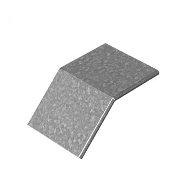 Фотография товара 'Ostec КУСВР45-500х80-1,0-СЦ Крышка к угловому соединителю внешнему 45 град. к лотку 500х80'