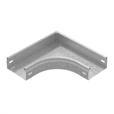 Фотография товара 'Ostec УПТП90-300х50-0,7-R100-СЦ Угол плоский плавный 90 град. к лотку 300х50'