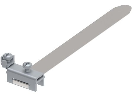 Фотография товара 'Ostec МА-941-Н304 Заземляющая скоба на ленте на трубу Д16-54'