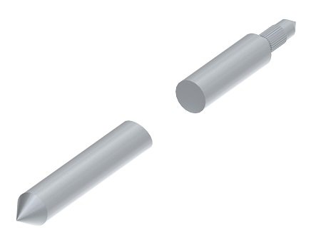 Фотография товара 'Ostec МЗ-266-ГЦ Стержень заземления L-1500 заостренный D16 quick, гор. цинк'