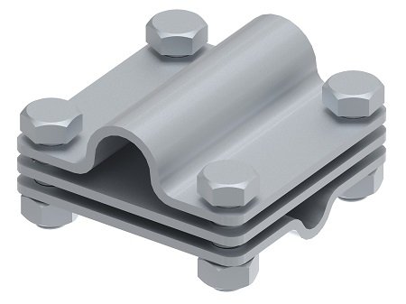 Фотография товара 'Ostec МС-111-ГЦ Соединитель крестообразный стержень/пруток/полоса, гор. цинк'