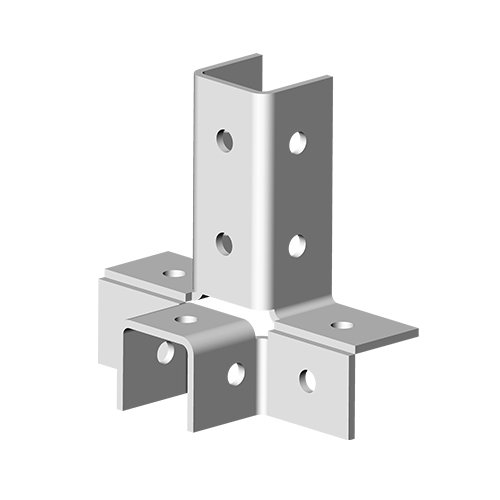 Фотография товара 'Ostec УС-4х3D-4,0-ЭЦ Угловой соединитель 4 профилей 3D, толщ. 4,0 мм'