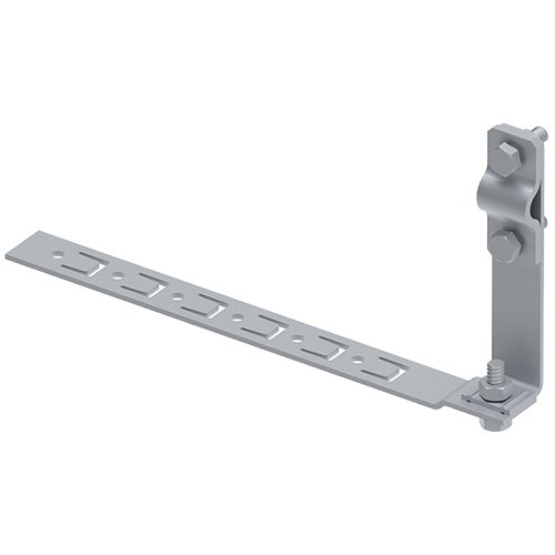 Фотография товара 'Ostec МД-050-ГЦ Держатель КЛИК круглого проводника на пластине под черепицу L-210, гор. цинк'