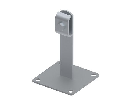 Фотография товара 'Ostec МД-022-ГЦ Держатель круглого проводника на пластине, гор. цинк'