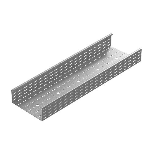 Фотография товара 'Ostec ПЛКП-400х110х3000-2,0-СЦ Промышленный лоток кабельный перфорированный 400х110х3000'