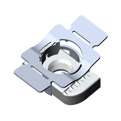 Фотография товара 'Ostec ГКД-М10-8,0-ЭЦ Гайка канальная М10 с пластиковым держателем, толщ. 8,0 мм'