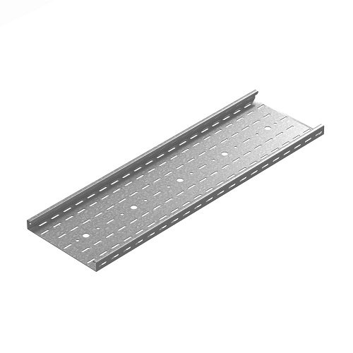 Фотография товара 'Ostec ПЛКП-100х35х3000-2,0-СЦ Промышленный лоток кабельный перфорированный 100х35х3000'